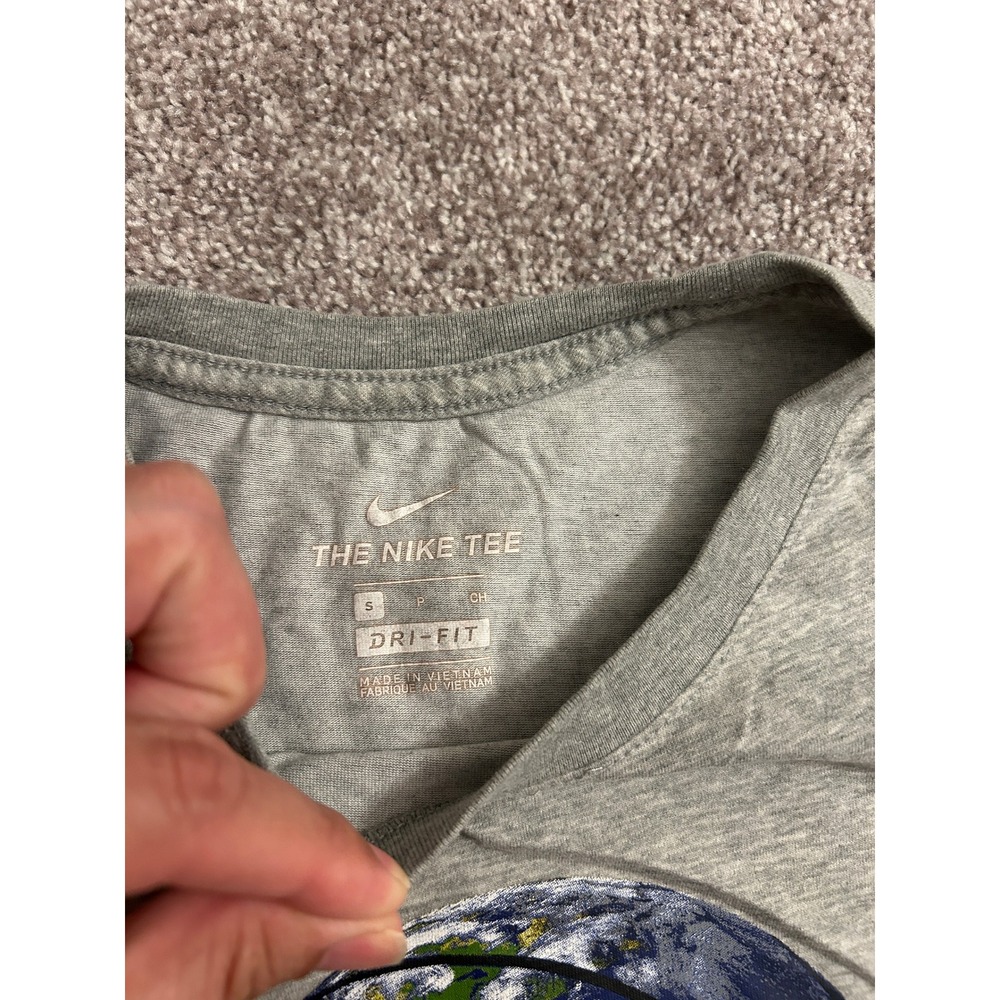 Nike Graphic T-Shirt Mens Small Gray Excellent Earth Basketball Just Do It Tee - Picture 5 of 8